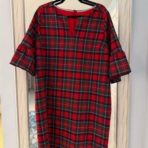 Holiday Tartan plaid Flannel Dress by Vineyard Vines.